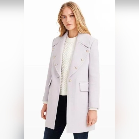 Club Monaco Woman’s Lavender Sogand Wool OverCoat - Picture 1 of 14